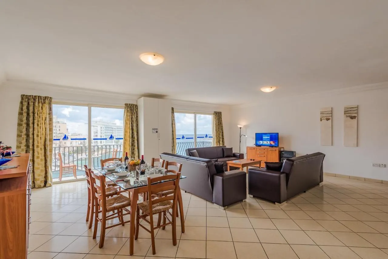 Spinola Bay Top Floor Seafront 3 Bedroom Apartment With Panoramic Sea Views - By Getawaysmalta Saint Julian's 0*,